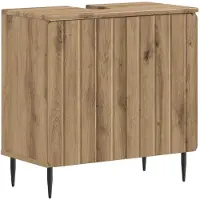 vidaXL Wastafel kabinet voor de badkamer ZWOLLE Artisanaal eiken
