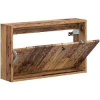 vidaXL Wandgemonteerde Schoenenkast ALKMAAR 71 x 17 x 43 cm Oud hout