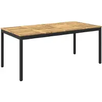 vidaXL Tuin Eettafel Wit en zwart 147 x 88,5 x 75 cm