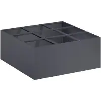 vidaXL Plantenbak Antraciet 100 x 100 x 20 cm Koudgewalst staal