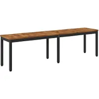 vidaXL Tuinbank 161 x 35 x 45 cm Massief Acacia Hout Naturel en Zwart