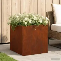 vidaXL Plantenbak Roestkleurig 45 x 45 x 45 cm weervast staal