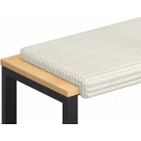 vidaXL Bankkussen Pluche Corduroy Crèmekleurig Diepte 35 cm