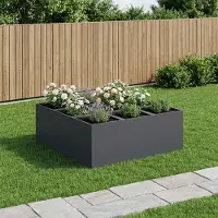 vidaXL Plantenbak Antraciet 100 x 100 x 50 cm Koudgewalst staal