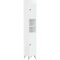 vidaXL - Badkamerkast - met - Open - Plank - BREDA - Hoogglans - Wit