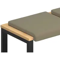 vidaXL Bankkussen 4 st Textured Velvet Kaki Diepte 35 cm