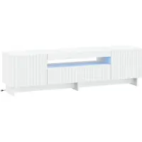 vidaXL LED tv-meubel EDE 153 x 35 x 43 cm Wit Bewerkt hout