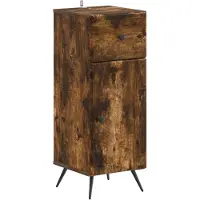 vidaXL Badkamer Opbergkast BREDA Gerookt eiken 30 x 31 x 80 cm