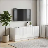 vidaXL Tv-meubel Hoogglans Wit Bewerkt hout