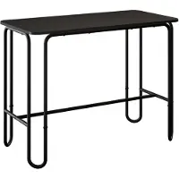 vidaXL Eettafel 100 x 50 x 75 cm Bewerkt hout Zwart Rechthoekig