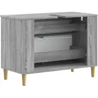 vidaXL Wastafel kabinet voor de badkamer DELFT Grijs Sonoma