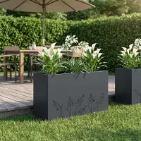 vidaXL Plantenbak Antraciet 80 x 20 x 49 cm Koudgewalst staal