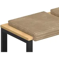 vidaXL Bankkussen 4 st Pluche Corduroy Taupe Diepte 35 cm