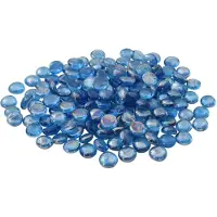 vidaXL Glasnugget 17-19 mm Licht kobaltblauw Glas