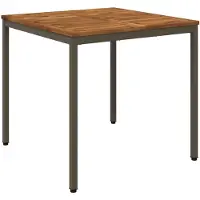 vidaXL Tuin Eettafel Natuurlijk en Koffie 80 x 80,5 x 75 cm