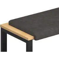 vidaXL Bankkussen Kunstleer Zwart Diepte 35 cm