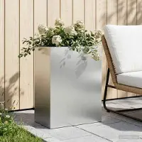 vidaXL Plantenbak zilver 40 x 20 x 50 cm Gegalvaniseerd staal
