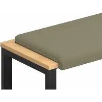 vidaXL Bankkussen Textured Velvet Kaki Diepte 35 cm