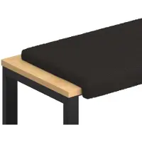 vidaXL Bankkussen Sherpa Stof Zwart Diepte 35 cm