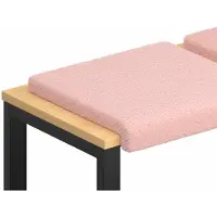 vidaXL Bankkussen 4 st Sherpa Stof Roze Diepte 35 cm