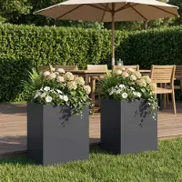 vidaXL Plantenbak 2 st Antraciet 40 x 30 x 40 cm Koudgewalst staal