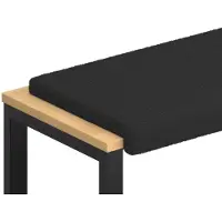 vidaXL Bankkussen Sherpa Stof Zwart Diepte 35 cm