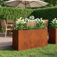 vidaXL Plantenbak Roestkleurig 100 x 30 x 49 cm weervast staal