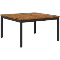 vidaXL Salontafel, natuurlijke kleur en zwart, 80 x 80,5 x 45 cm