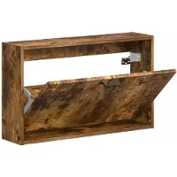 vidaXL Wandgemonteerde Schoenenkast HAARLEM 71 x 17 x 43 cm