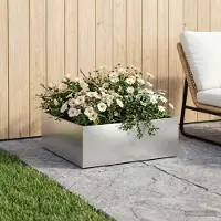 vidaXL Plantenbak zilver 40 x 40 x 20 cm Gegalvaniseerd staal