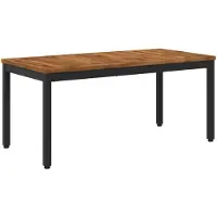 vidaXL Salontafel, natuurlijke kleur en zwart, 50 x 100,5 x 45 cm