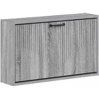 vidaXL Wandgemonteerde Schoenenkast HOORN 71 x 17 x 43 cm Bewerkt hout