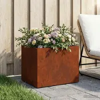 vidaXL Plantenbak Roestkleurig 40 x 30 x 30 cm weervast staal