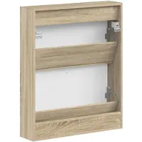 vidaXL Wandgemonteerde Schoenenkast BREDA 71 x 17 x 86 cm Bewerkt hout