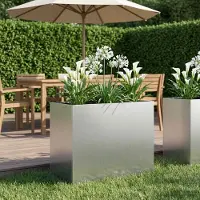 vidaXL Plantenbak zilver 60 x 30 x 50 cm Gegalvaniseerd staal