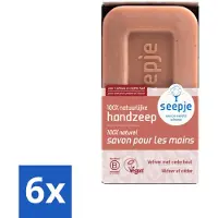 Seepje 6 x - Handzeep - Duurzaam & Milieuvriendelijk - Vetiver met Cederhout - 120 gr - Handzeep - Vaste Zeep - Biologische Zeep - Duurzame Zeep - Milieuvriendelijke Zeep