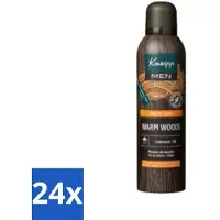 Kneipp 24 x - Douche schuim - Men - Warm Woods - Warme houtgeur - 200 ml - Douche Foam - Mannen - Natuurlijke Verzorging - Houtgeur - Cedernoot