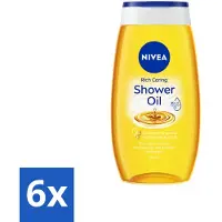 Nivea 6 x - Doucheolie - Natuurlijke Doucheolie - 200 ml - Doucheolie - - Natuurlijke Oliën - Zachte Huid - Hydratatie