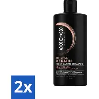 Syoss 2 x - Keratin - Shampoo - Langdurige Styling - 440ml - Keratine Shampoo - Haarversterking - Breekbaar Haar - Haarherstel - Gezonde Haar