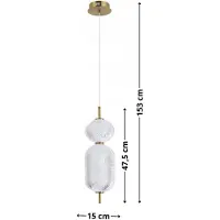ITALUX CORADO LED hanglamp, goud, 15W, 3000K