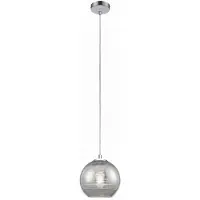 REALITY IMPORT Hanglamp Jaron, chroom, 1xE27, 40W, glas, afmetingen: 120x20x20 cm, IP20, merk: Reality