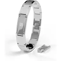 SERASAR | Premium roestvrijstalen armband voor heren [Impact] | 316L chirurgisch staal | Waterdicht | Veilige sluiting | Zilver, 20 cm | Inclusief sieradendoosje