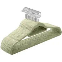Famanu – Fluwelen kleerhangers, set van 20 stuks, 0,6 cm dik, antislip ontwerp voor het ophangen van kleding