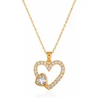 Trend Luxe ketting - verguld - Stijlvolle ketting - Goudkleurig - Roestvrijstalen -Cadeau Voor Vrouwen- cadeau -Valentijn - Liefde - Verrassing