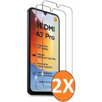 Ntech Screenprotector Geschikt voor Xiaomi Redmi A7 Pro / POCO C81 / Pro / Redmi 15a 5G/4G Screenprotector - 2 Stuks Glas Gehard Redmi A7 Pro Tempered Glass