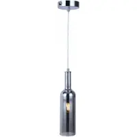 REALITY IMPORT Hanglamp Bottle, chroom, 1xE27, 40W, metaal, afmetingen: 120x8,5x8cm, IP20, merk: Reality