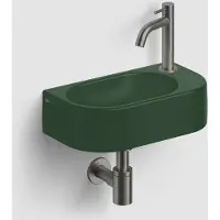 Clou Inbe 7 fonteinset groen mat rechts geborsteld gunmetal PVD