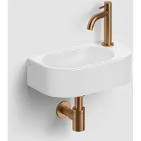 Clou Inbe 7 fonteinset wit mat rechts geborsteld brons PVD