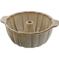 MPLCo - Tulband Bakvorm - Bakvorm - Cakevorm met Middenbuis - Oven, Magnetron & Vaatwasserbestendig - Ø28 x 8.5 cm - Lichtbruin