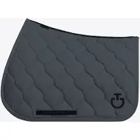 Cavalleria Toscana New Circular Quilted Jersey Zadeldek Jumping Full Charcoal